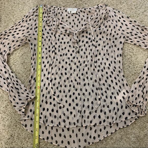 kate spade silk long sleeve polka dot blouse size 2 - Picture 10 of 11